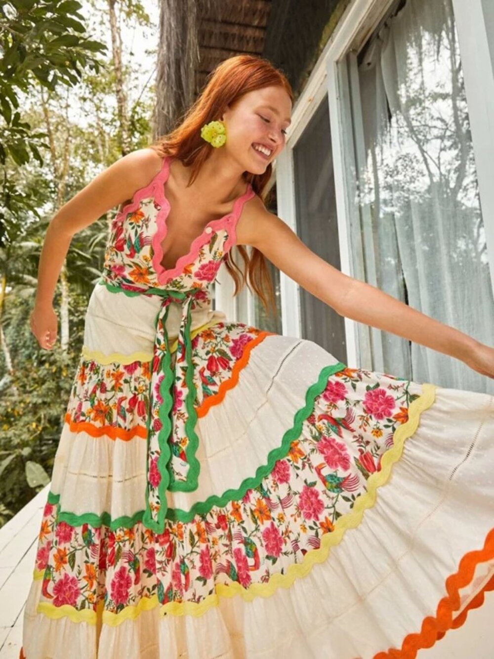 Farm Rio Rent Toucans Garden Maxi Dress - Picture 3 of 16